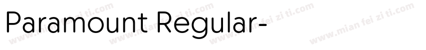 Paramount Regular字体转换